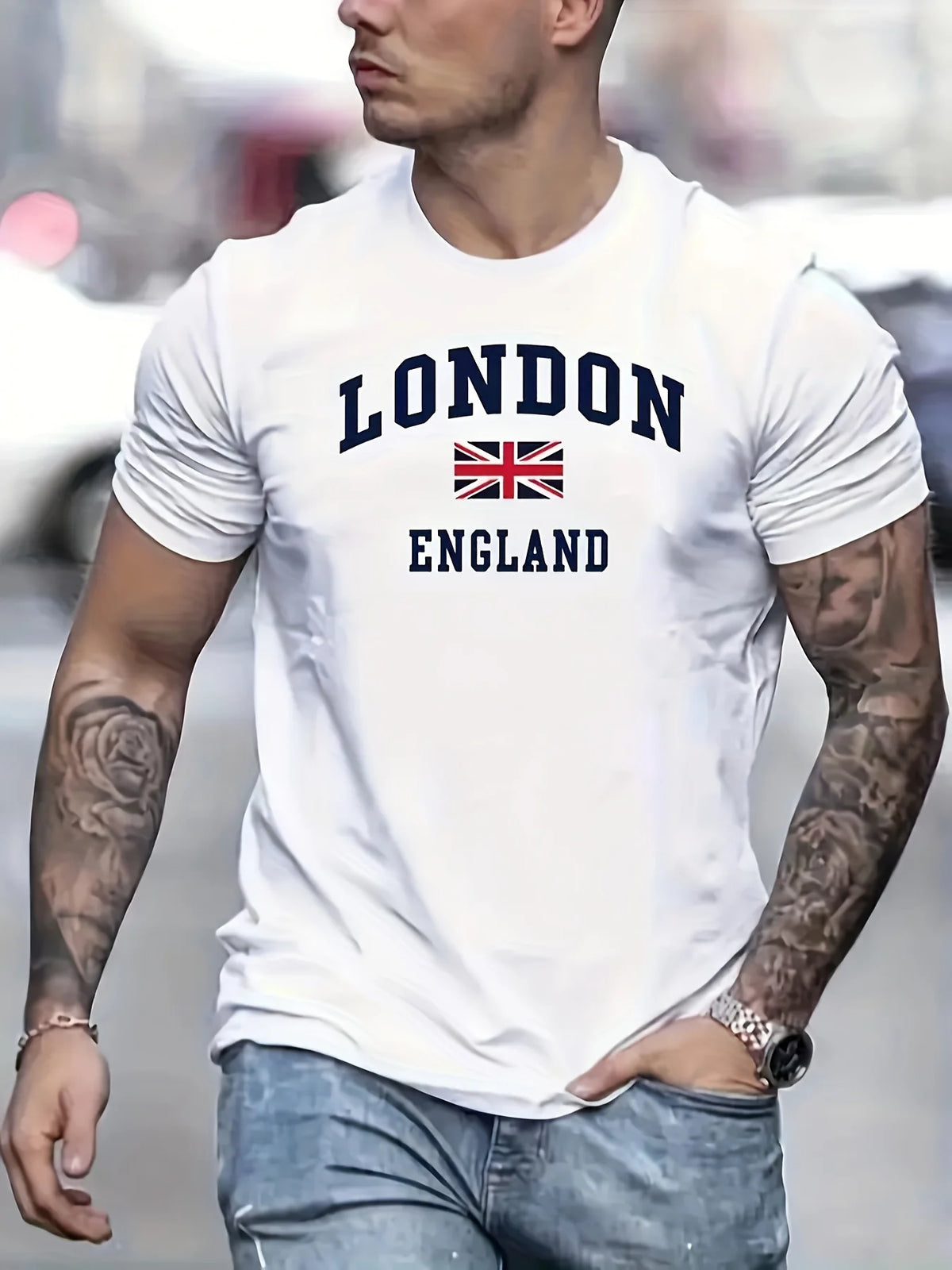 Camisa 100% algodão puro casual London England
